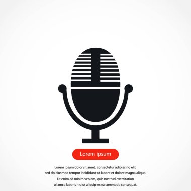 vektör mikrofon simgesi
