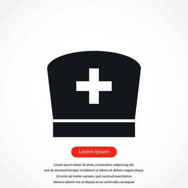 Düz hemşire simgesi