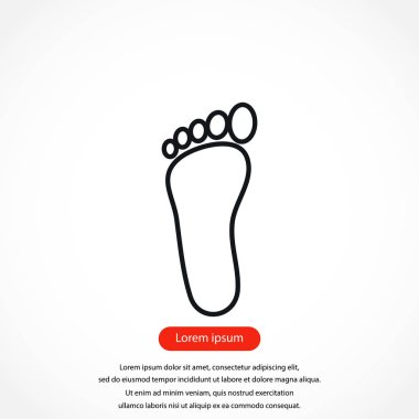 Ayak vektör simgesi