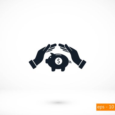 Kaydetme, kumbara vektör simgesi