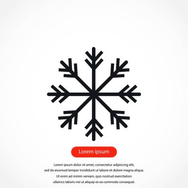 Kar tanesi simge vektör