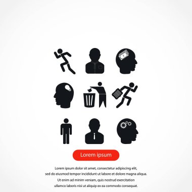 siyah çalışma işadamı simgesi