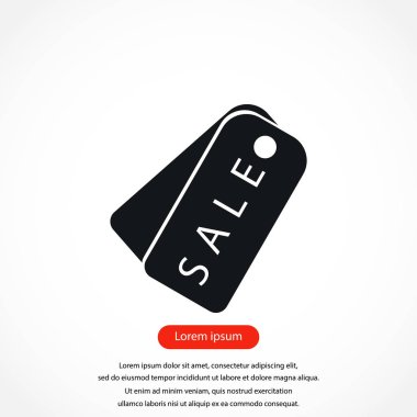 Satılık bir ses etiketi simgesi, vektör