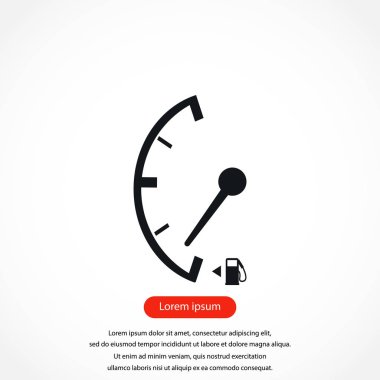 Düşük yakıt izole işareti simgesi