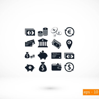 Finans simgeler vektör