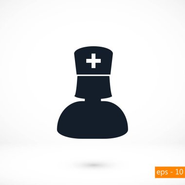 Hemşire simge vektör
