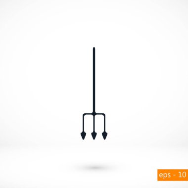 Bahçe çatal vektör simgesi