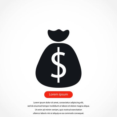 Para çantası işareti simgesi