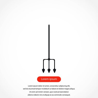 Bahçe çatal vektör simgesi