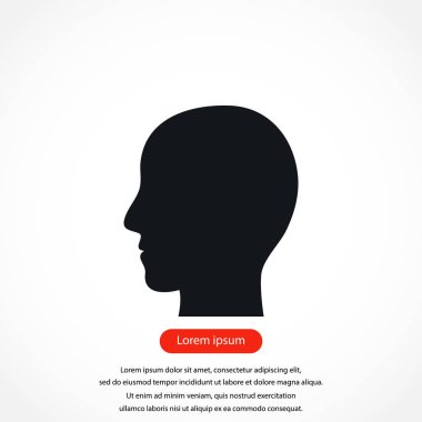 Kafa vektör simgesi