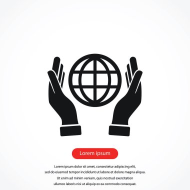 El ele tutuşan dünya - vektör simgesi