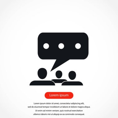 konuşma kabarcığı vektörü simgesi