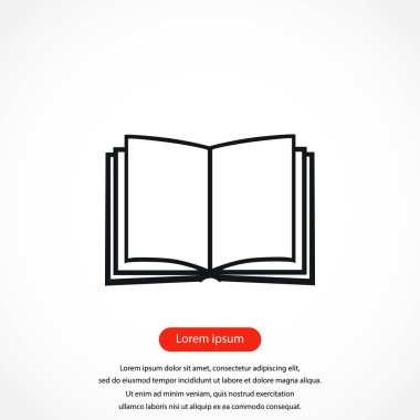 kitap simgesi beyaz arkaplanda izole edildi