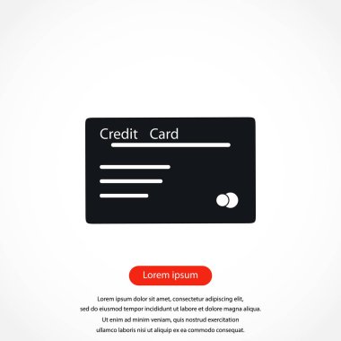 Kredi kartı vektör simgesi