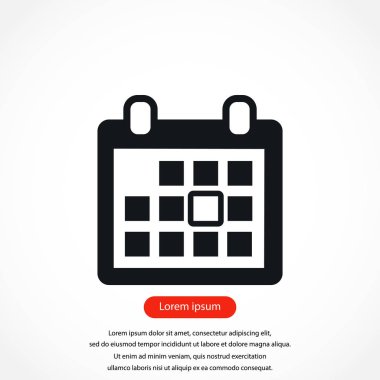 Takvim vektörü simgesi