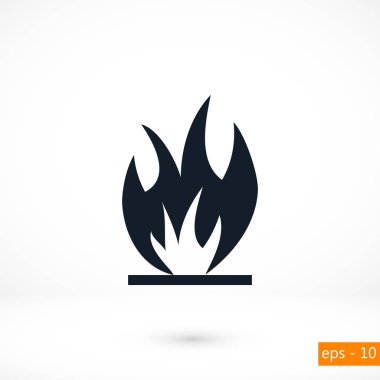 Yangın simge vektör