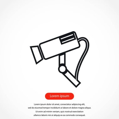 Gözetim kamerası vektör simgesi