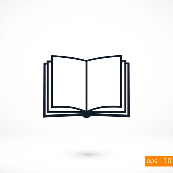 Icono del libro aislado sobre fondo blanco — Vector de stock