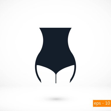 kadın bel simge vektör