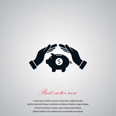 Kaydetme, kumbara vektör simgesi