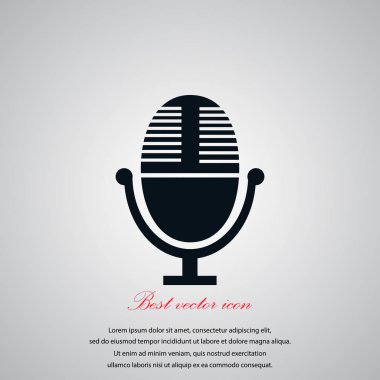 vektör mikrofon simgesi