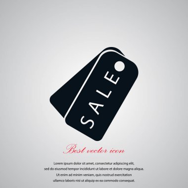 Satılık bir ses etiketi simgesi, vektör
