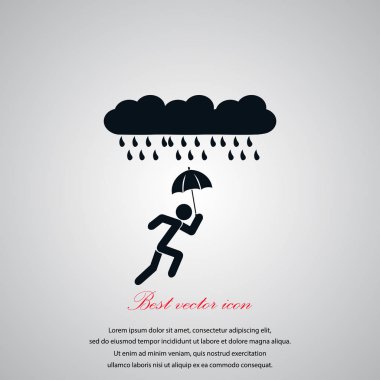 Yalnız yağmur simgesi