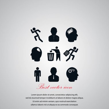 siyah çalışma işadamı simgesi