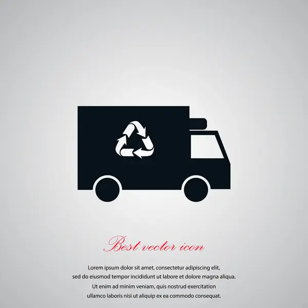 Ícone de caminhão de reciclagem — Vetor de Stock