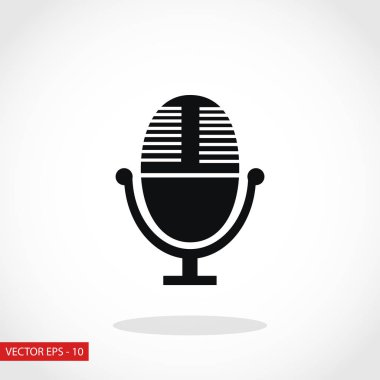 vektör mikrofon simgesi