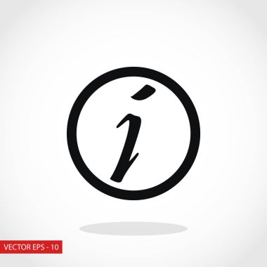 Bilgi işareti vektör simgesi