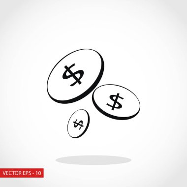 Düz para vektör simgesi 