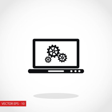 ayar dizüstü simge vektör