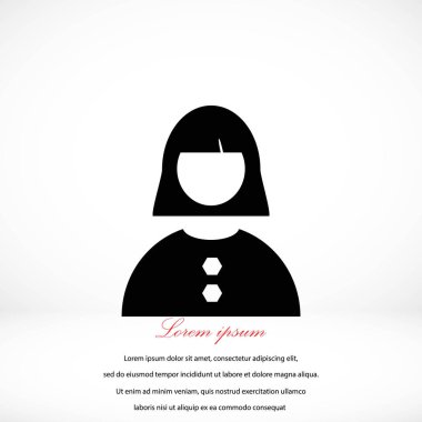 kadın simge vektör