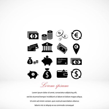 Finans simgeler vektör
