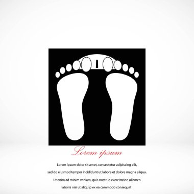 ayak izleri simge vektör