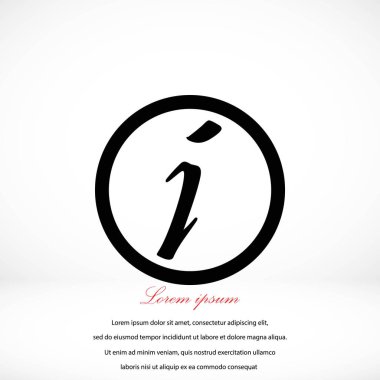 Bilgi işareti vektör simgesi