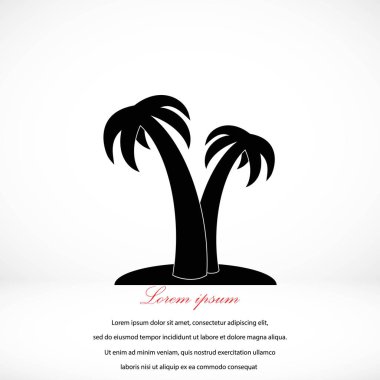 Palm tropik ağaç simgesiyle