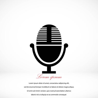 vektör mikrofon simgesi