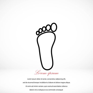 Ayak vektör simgesi