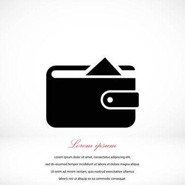 Düz uzun gölge cüzdan simgesi