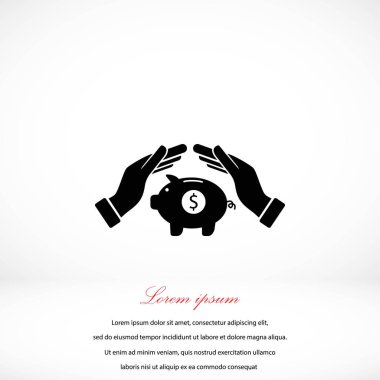 Kaydetme, kumbara vektör simgesi