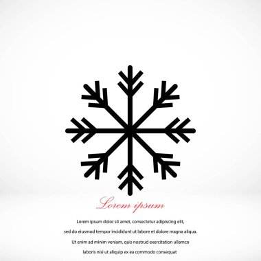 Kar tanesi simge vektör