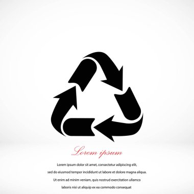 geri dönüşüm işareti simgesi