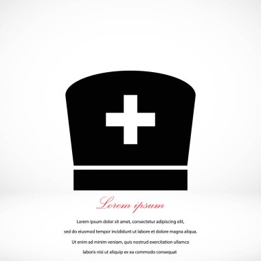 Düz hemşire simgesi