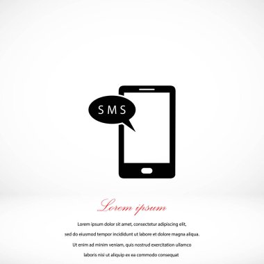 Akıllı telefon sms simgesi