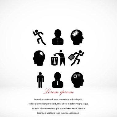 siyah çalışma işadamı simgesi