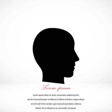 Kafa vektör simgesi