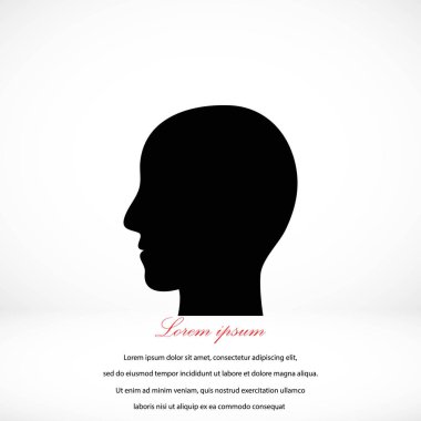 Kafa vektör simgesi