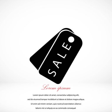 Satılık bir ses etiketi simgesi, vektör